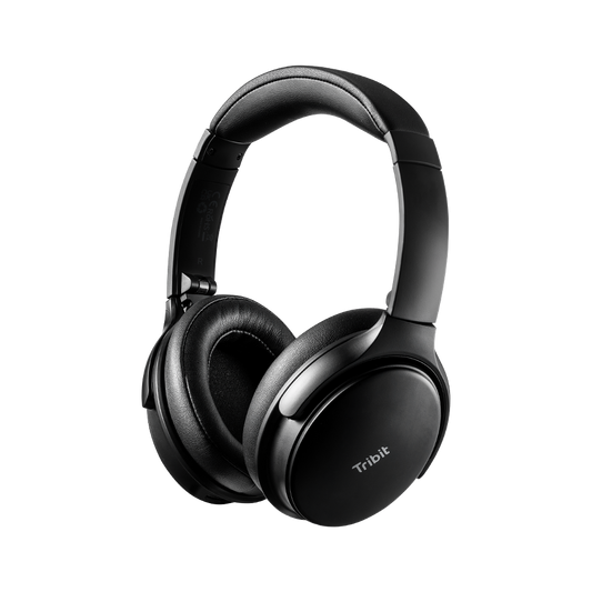 A pair of Tribit X3 Go Over The Ear Headphones. The brand name “Tribit” is visible on the outer side of one ear cup.