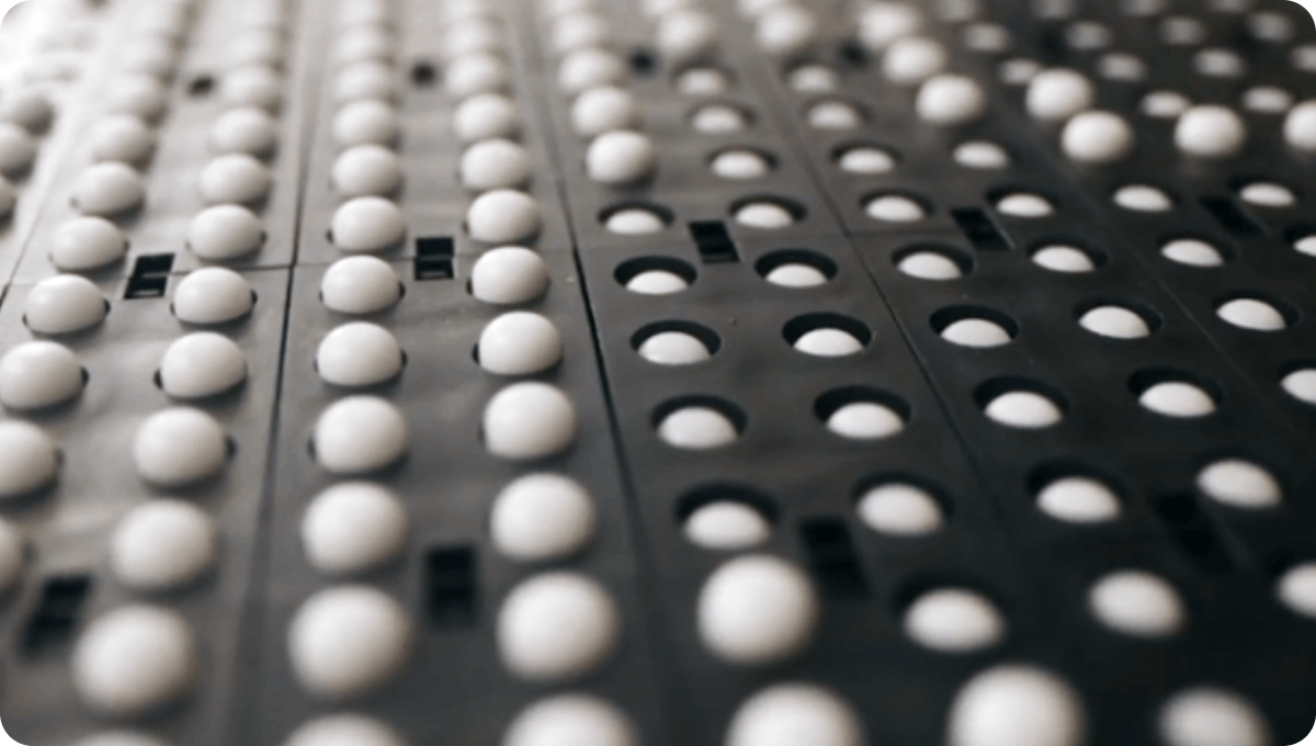 DotPad X with braille cells in close-up