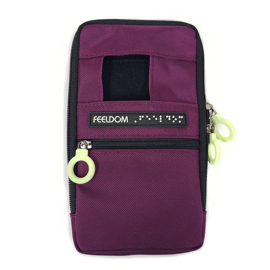 Front view of a purple Feeldom Navi-Pal.
