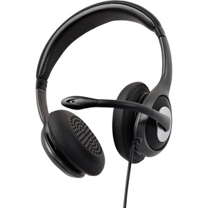 USB-C Deluxe Headset with Noise Cancelling Mic, Volume Control for Computer - Blac
