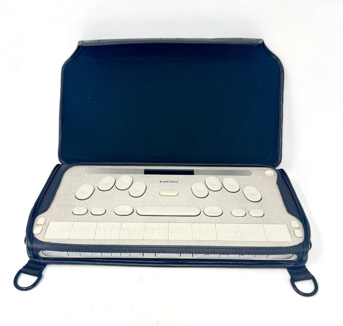 Selvas BLV BrailleSense7 (40Cell) Fitted Premium Black Leather Case with strap by Turtleback