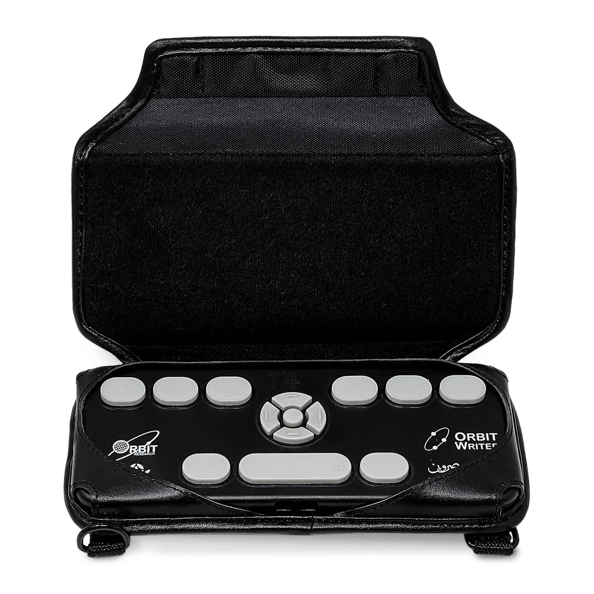 Orbit Writer Fitted Black Leather Case with Protective Key Cover and strap by Turtleback