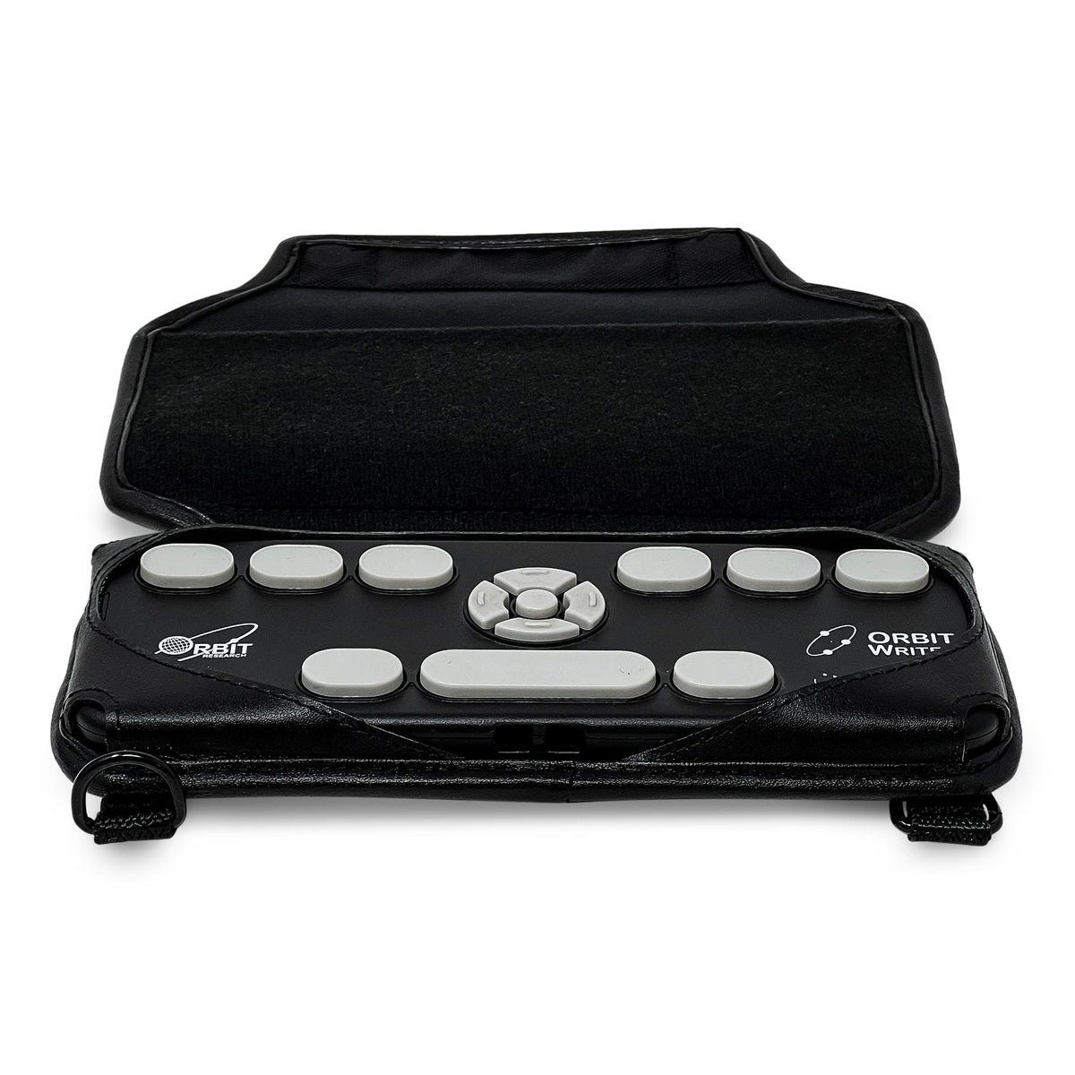 Orbit Writer Fitted Black Leather Case with Protective Key Cover and strap by Turtleback
