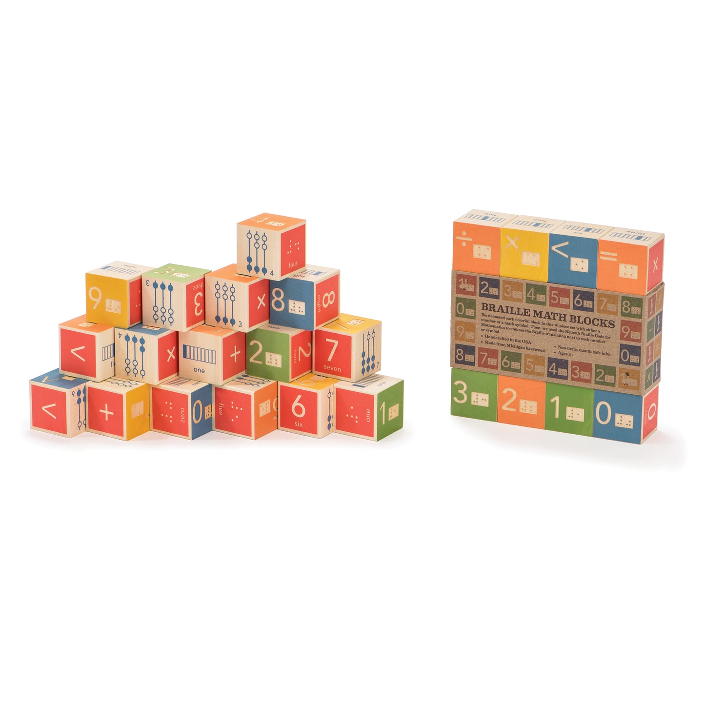 Uncle Goose Braille Math Blocks